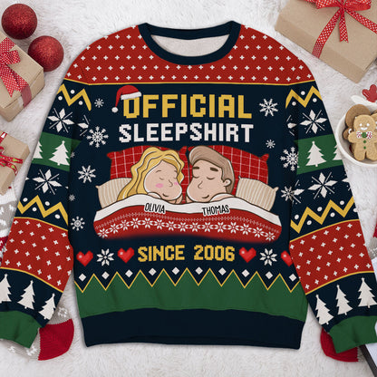 Couple Official Sleepshirt - Personalized Custom All-Over-Print Sweatshirt