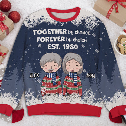 Together By Chance - Personalized Custom All-Over-Print Sweatshirt