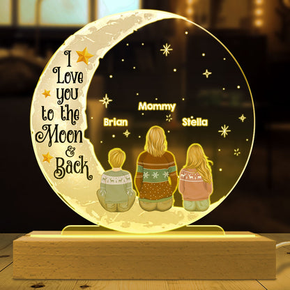 To The Moon And Back - Personalized Custom Acrylic Night Light