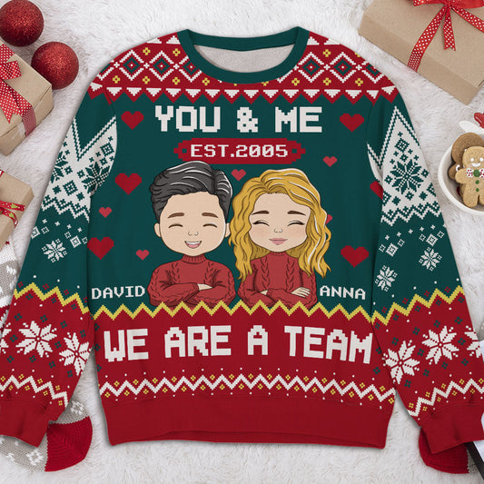 We Are A Team - Personalized Custom All-Over-Print Sweatshirt