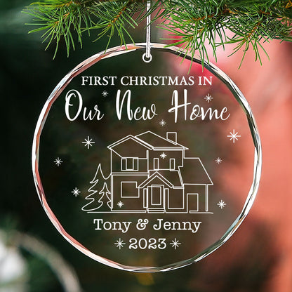Our New Home - Personalized Custom Glass Ornament