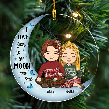 Moon & Back - Personalized Custom Acrylic Ornament