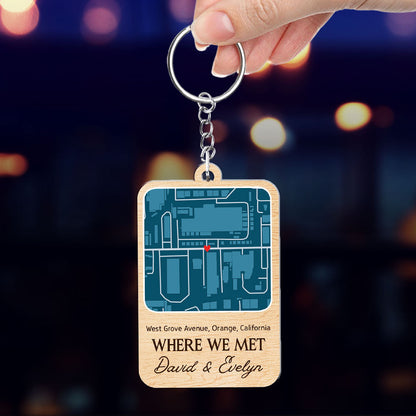 Custom Map Our First Trip - Personalized Custom Acrylic Keychain