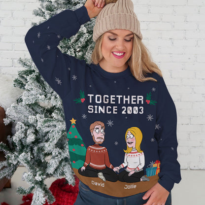 Together Since - Personalized Custom All-Over-Print Sweatshirt