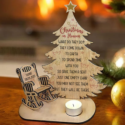 Greatest Christmas In Heaven - Personalized Custom Candle Holder