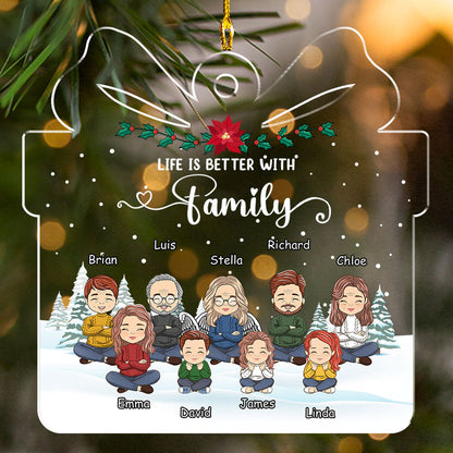 Family Winter Gift - Personalized Custom Acrylic Ornament