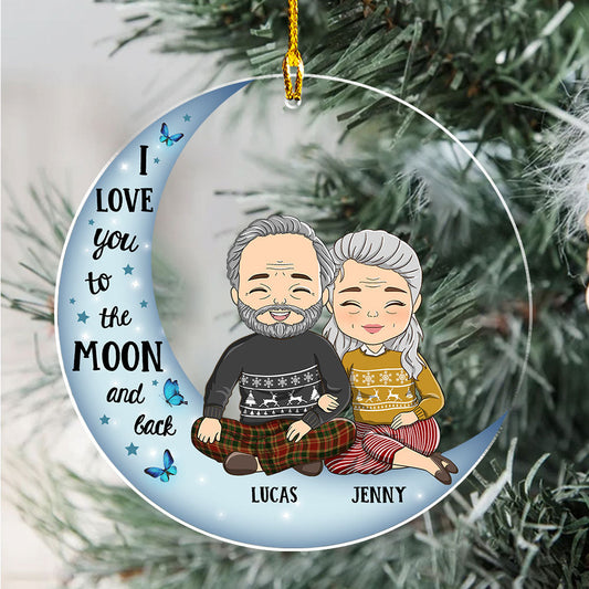 Moon & Back - Personalized Custom Acrylic Ornament