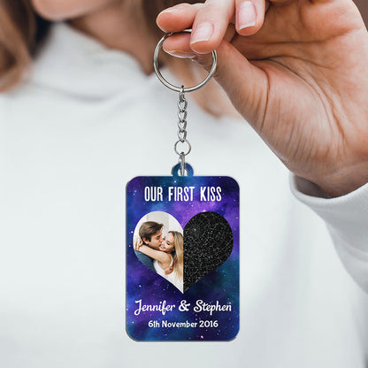 Custom Star Map Our First Date - Personalized Custom Acrylic Keychain