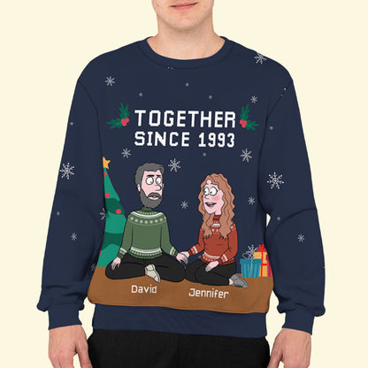 Together Since - Personalized Custom All-Over-Print Sweatshirt