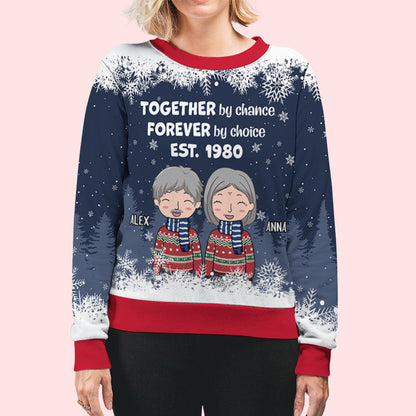 Together By Chance - Personalized Custom All-Over-Print Sweatshirt