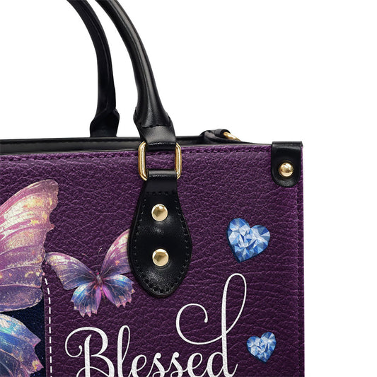 Blessed To Be Called Grandma - Personalized Custom Leather Bag