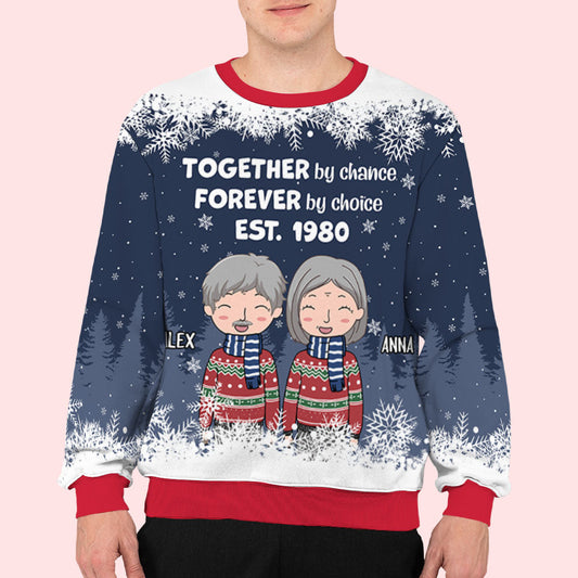 Together By Chance - Personalized Custom All-Over-Print Sweatshirt