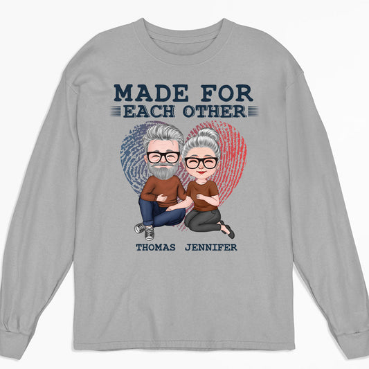 For Each Other - Personalized Custom Long Sleeve T-shirt
