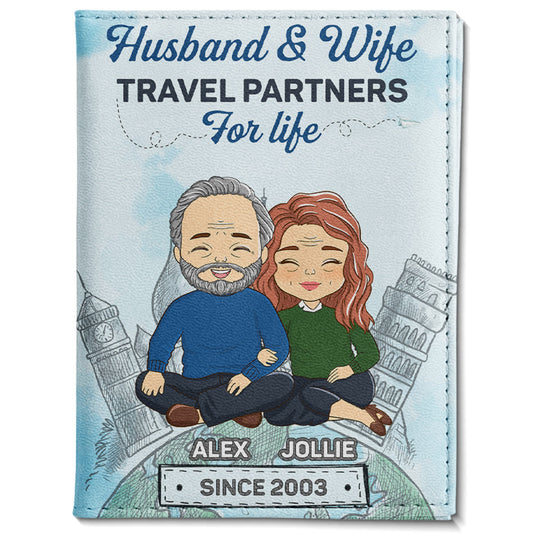 Travel Partners For Life - Personalized Custom Passport Cover