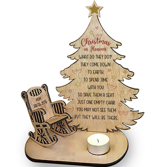 Greatest Christmas In Heaven - Personalized Custom Candle Holder