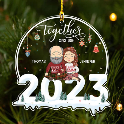 Together Since 2023 - Personalized Custom Acrylic Ornament