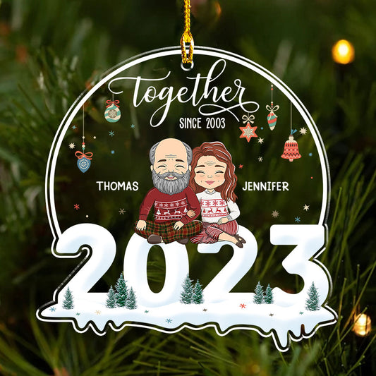 Together Since 2023 - Personalized Custom Acrylic Ornament