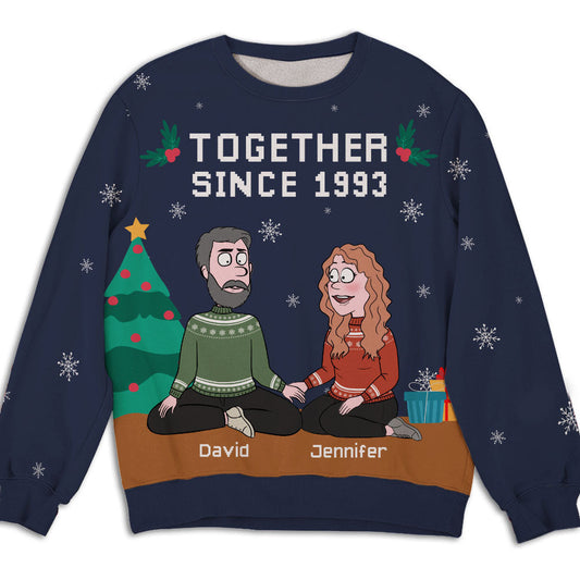Together Since - Personalized Custom All-Over-Print Sweatshirt