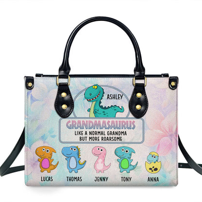 Like A Normal Grandma - Personalized Custom Leather Bag