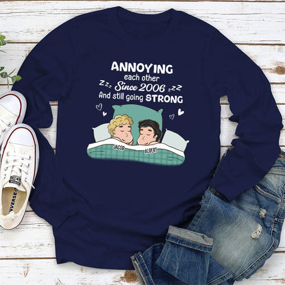 Annoying Sleeping - Personalized Custom Long Sleeve T-shirt