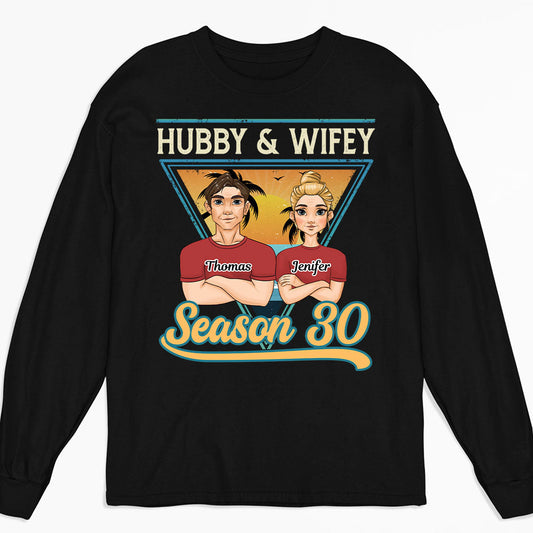 Hubby And Wifey Season - Personalized Custom Long Sleeve T-shirt