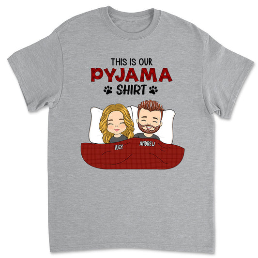 Couple Pyjama Shirt - Personalized Custom Classic T-shirt