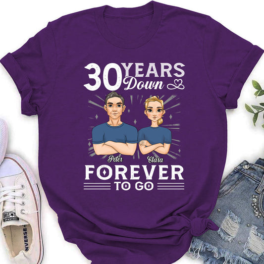 Years Down Forever To Go - Personalized Custom Women's T-shirt