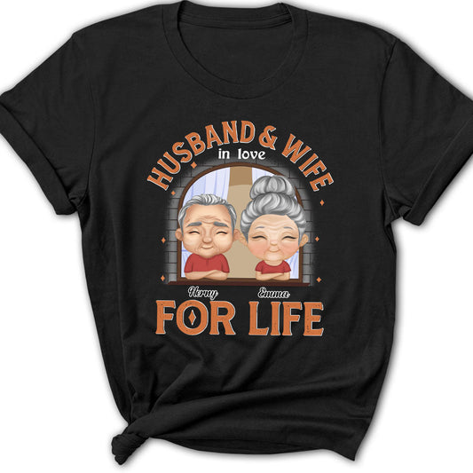 Husband And Wife In Love For Life - Personalized Custom Women's T-shirt