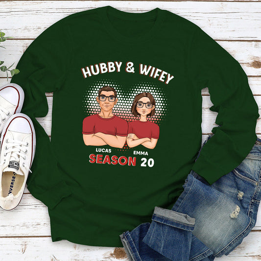 Hubby And Wifey - Personalized Custom Long Sleeve T-shirt