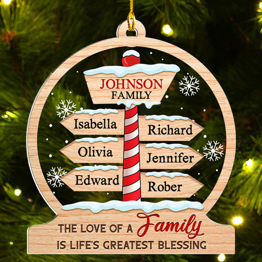 Family Greatest Blessing - Personalized Custom Acrylic Ornament –  Wrappiness Gifts