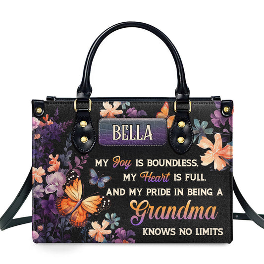 Being A Grandma - Personalized Custom Leather Bag