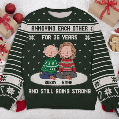 Annoying Each Other Couple - Personalized Custom All-Over-Print Sweatshirt