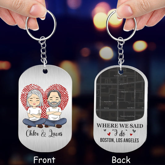 Custom Map Where We Said - Personalized Custom Acrylic Keychain