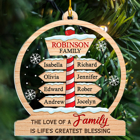 Family Greatest Blessing - Personalized Custom Acrylic Ornament