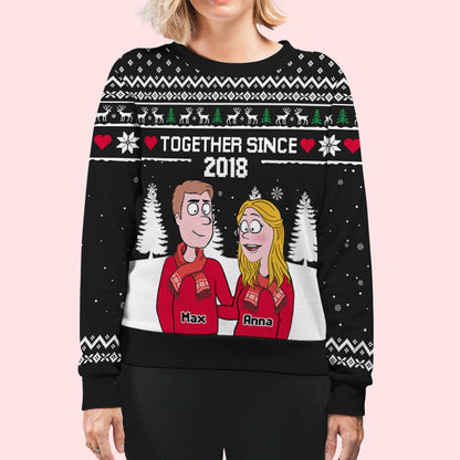 Winter Together - Personalized Custom All-Over-Print Sweatshirt