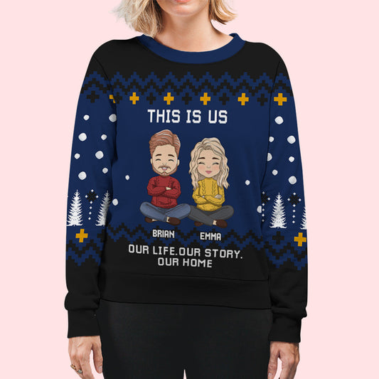 Our Story - Personalized Custom All-Over-Print Sweatshirt