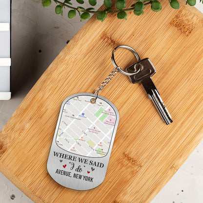 Custom Map Where We Said - Personalized Custom Acrylic Keychain