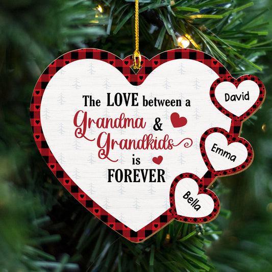 Grandchilds Make My Heart - Personalized Custom Wood Ornament