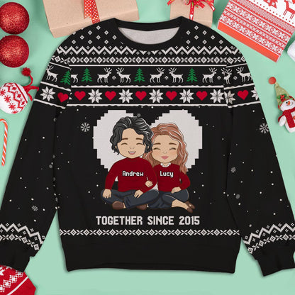 Couple Together - Personalized Custom All-Over-Print Sweatshirt