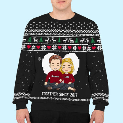 Couple Together - Personalized Custom All-Over-Print Sweatshirt