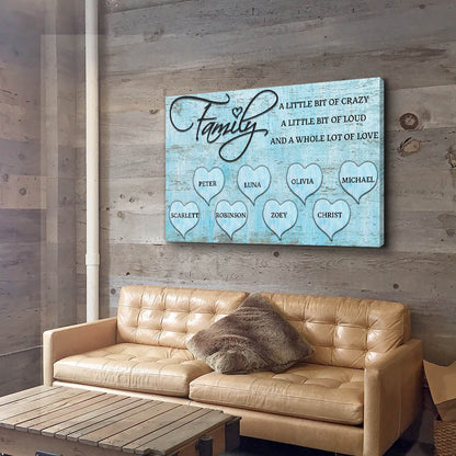 A Lot Of Love - Personalized Custom Name Canvas - Blithe Hub