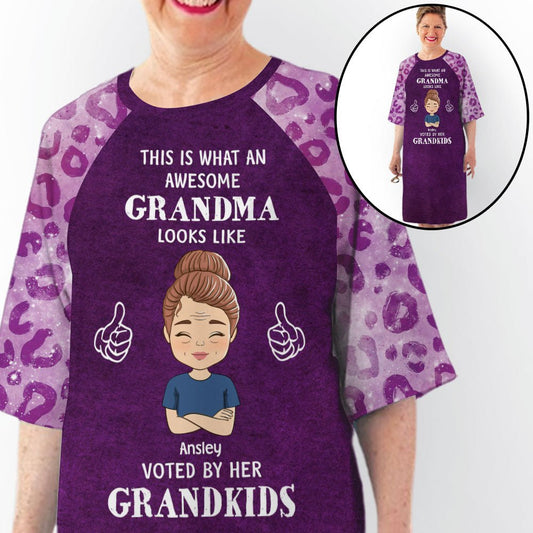 Awesome Grandma Look Like - Personalized Custom 3/4 Sleeve Dress - Blithe Hub