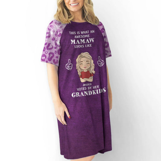 Awesome Grandma Look Like - Personalized Custom 3/4 Sleeve Dress - Blithe Hub