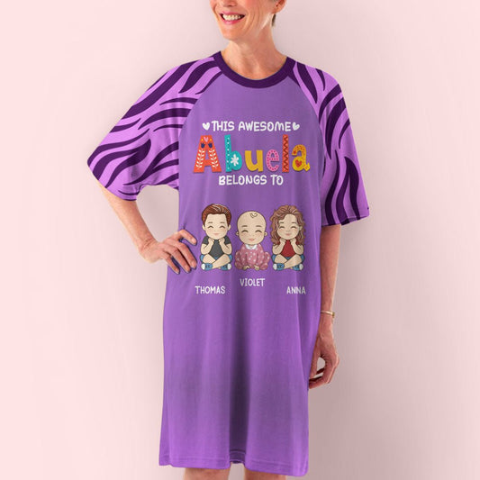 Awesome Grandma - Personalized Custom 3/4 Sleeve Dress - Blithe Hub