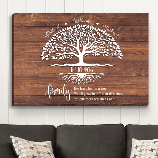 Family Tree 7- Personalized Custom Name Canvas - Blithe Hub