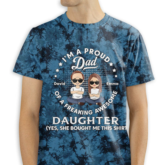 Freaking Awesome Gift From Daughter - Personalized Custom All-over-print T-shirt - Blithe Hub