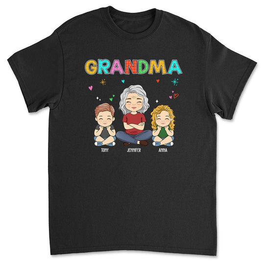 Grandma Colorful - Personalized Custom Unisex T-shirt - Blithe Hub