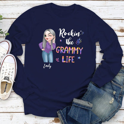 Grandma Life - Personalized Custom Long Sleeve T-shirt - Blithe Hub