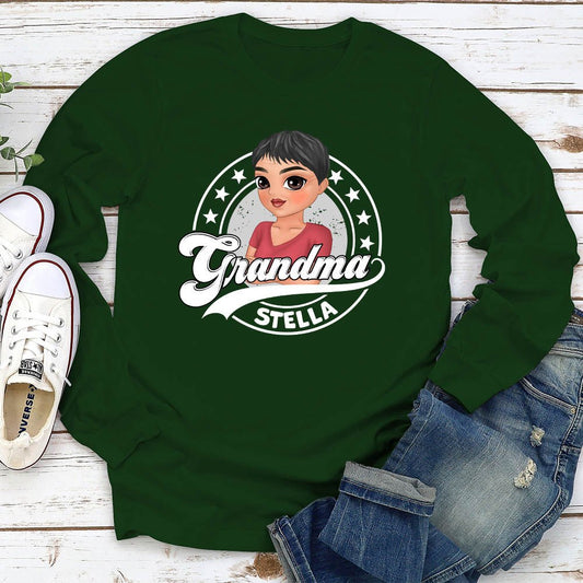 Grandma - Personalized Custom Long Sleeve T-shirt - Blithe Hub
