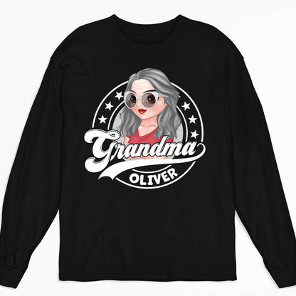Grandma - Personalized Custom Long Sleeve T-shirt - Blithe Hub